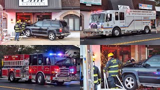 Neptune Fire Department And OEM Rescue Responding To A Car Vs Building On Route 33 10-16-23