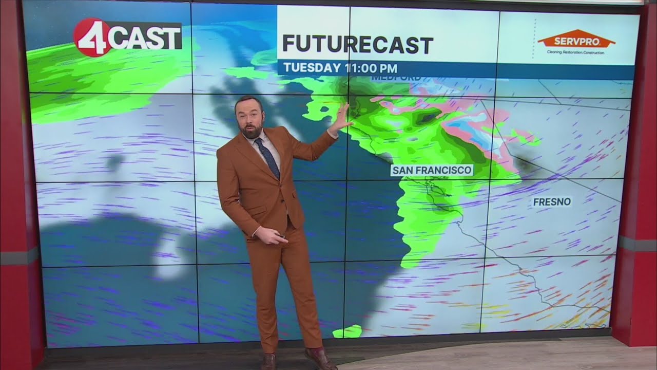 Dry start to the week with chance of light showers Tuesday - YouTube