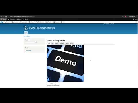 Recurring Events - Field Inheritance Demo
