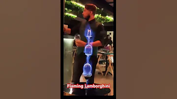 Flaming Lamborghini Cocktail Tower Cocktail Fire Cocktailghar Cocktails Bar Shortsvideo 