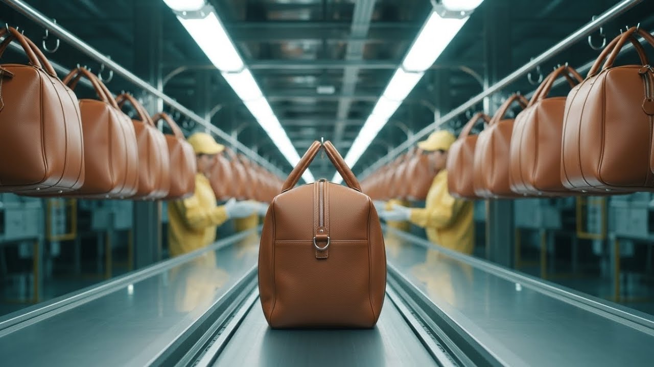 Inside the Camel Leather Bag Factory – (Full Process) How Bags Are Made