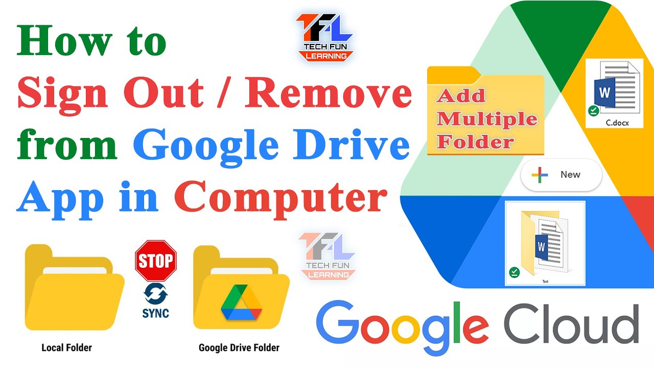 How to Sign Out / Remove from Google Drive App in Computer 