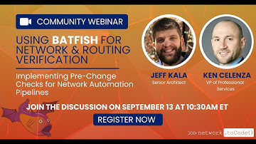 Community Webinar: Using Batfish for Network & Routing Verification
