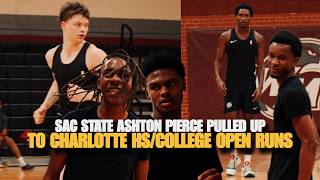 SAC STATE ASHTON PIERCE PULLED UP TO CHARLOTTE HS/COLLEGE OPEN RUNS ft BOUNCY RWE WHITE BOY