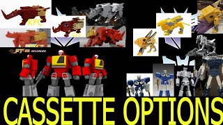 CASSETTE OPTIONS FOR MASTERPIECE BLASTER WITH RAMHORN, STEELJAW, EJECT AND REWIND FANSTOYS MMC TT DS