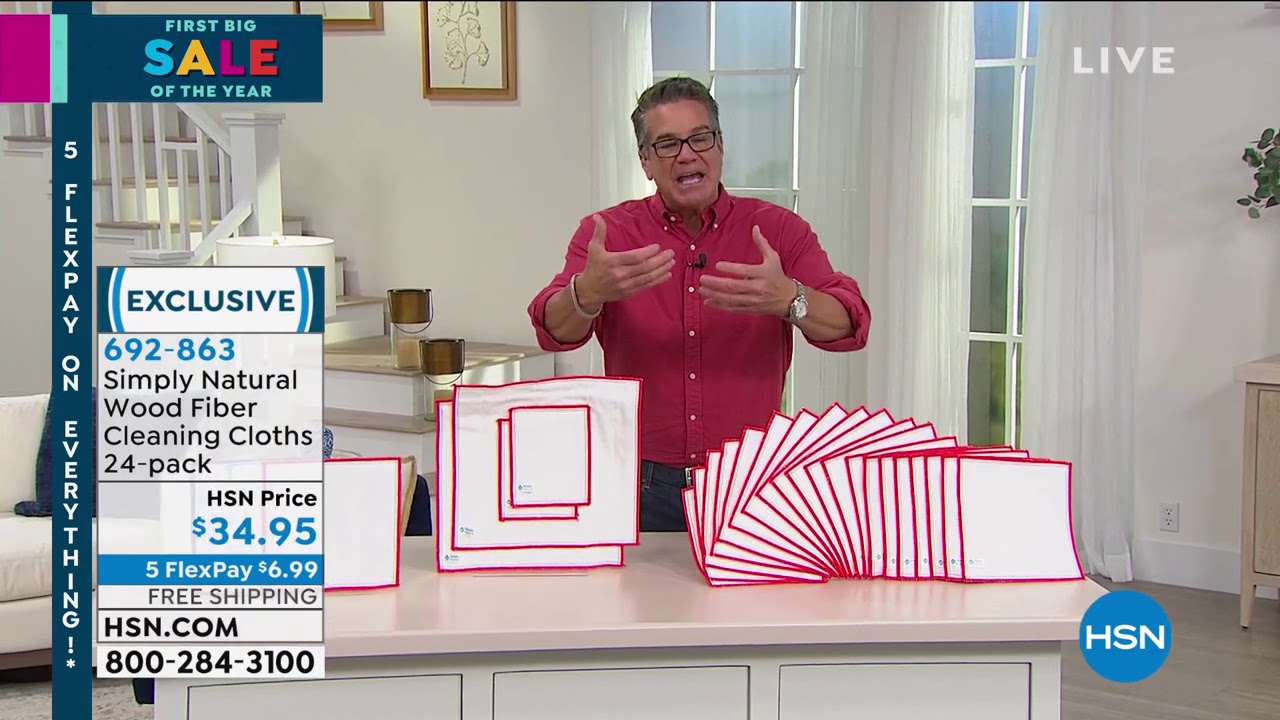 Simply Natural Wood Fiber Cleaning Cloths 24pack