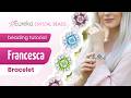 How to Make a Beaded Bracelet w/ 8mm Chaton Stones 🌸 Francesca Bracelet Free Beading Tutorial