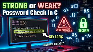 C Program to Check Strong or Weak Password 🔒 | Password Validation in C #coding #programming