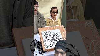 👩🏻‍🦰 cute Korean girl sketch portrait painting #sketch #cute #drawing