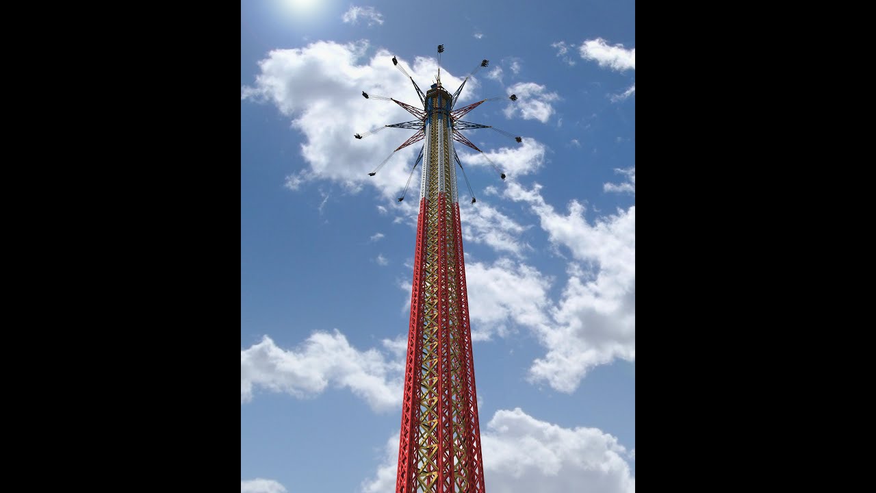 TexasSkyScreamer New 2013 400 foot swing ride Six Flags YouTube