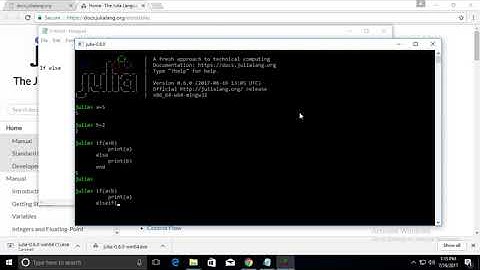 Julia Tutorial - IF ELSE ELSE IF Statements