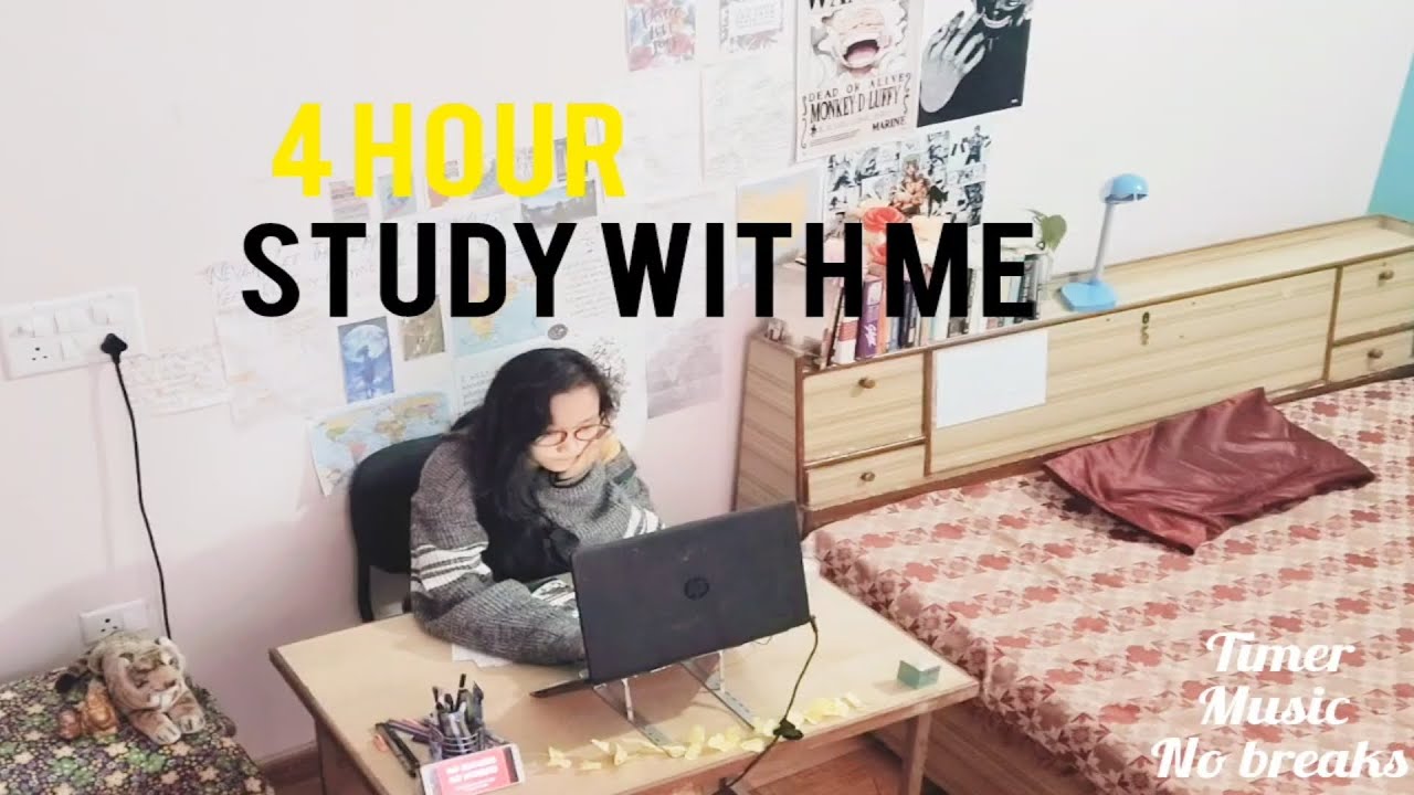 4-Hour Non-Stop Study Session with Calming Music | Focus Mode Timer