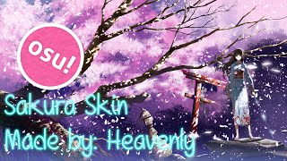 osu! Skin Test - Sakura Skin (Made by: Heavenly)