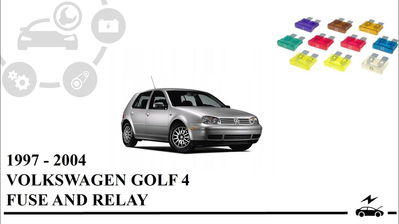 Fuse box diagram Volkswagen Golf 4 and relay with assignment and