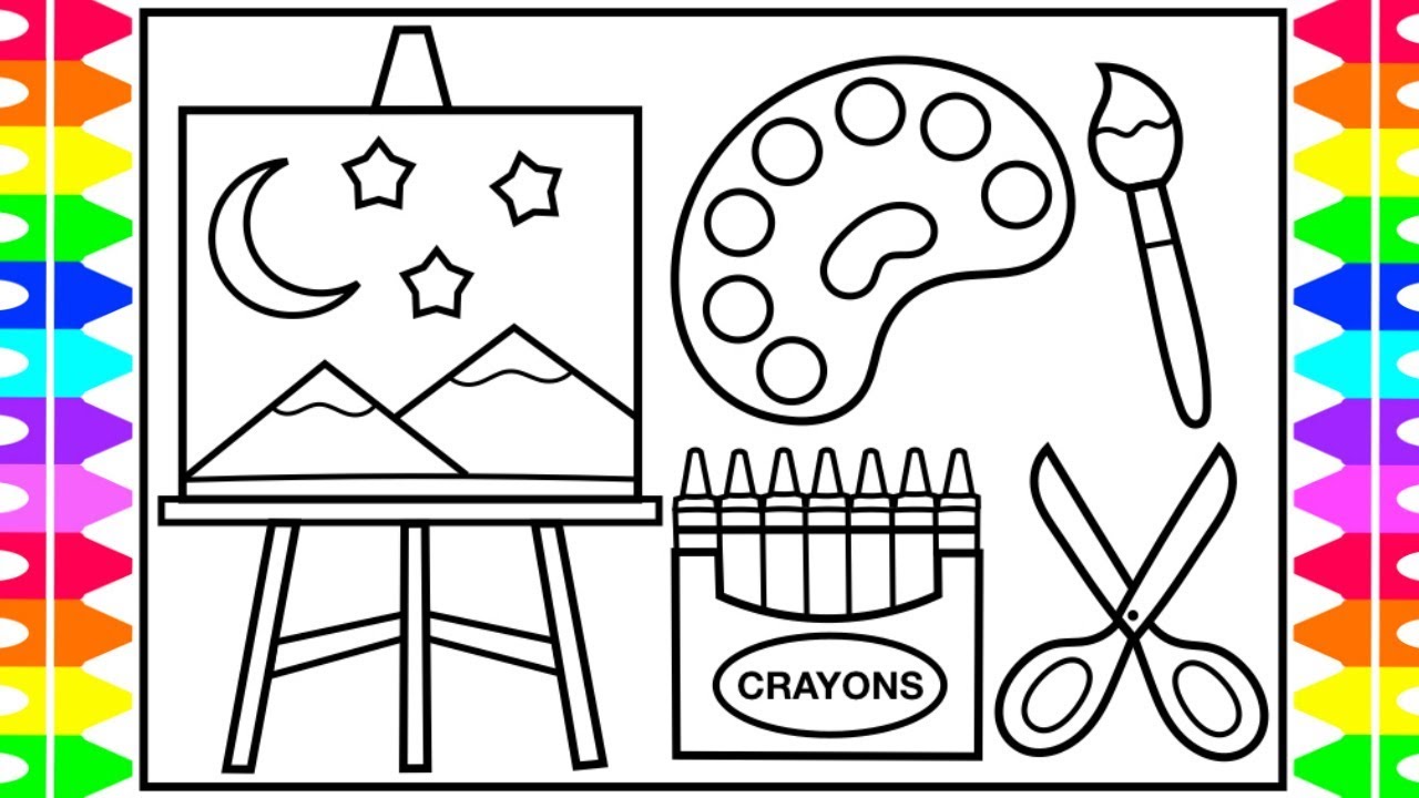 Art Supplies Coloring Page