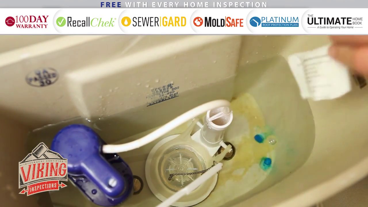 How to Check a Toilet Flapper by Viking Inspections - YouTube