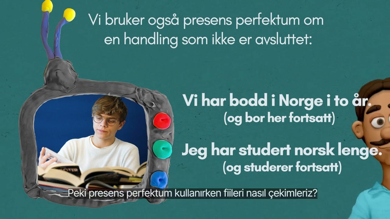 Verb i presens perfektum: tyrkisk/bokmål