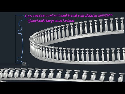 Handrail 3d model autocad - Easy