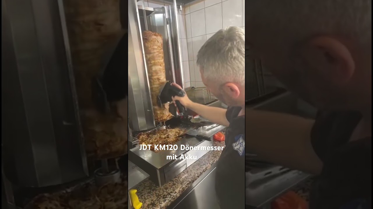 JDT KM120 Dönermesser mit Akku  im Einsatz