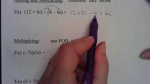 Video14 Complex Numbers MAC1105 Taylor VCC