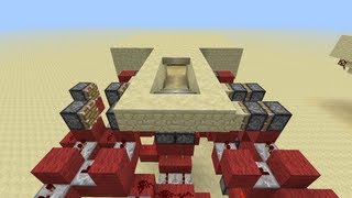 Minecraft Redstone Showcase - Two Wide Hidden Slab Stair Case
