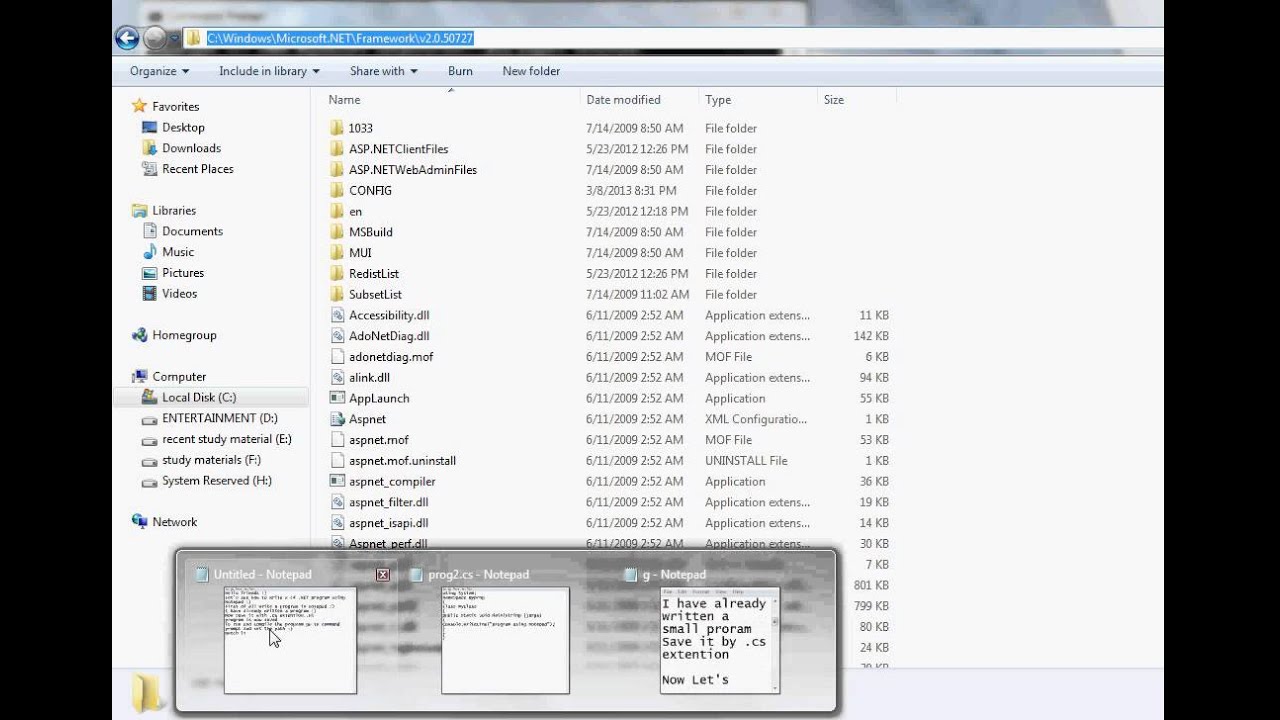 C# using notepad - YouTube