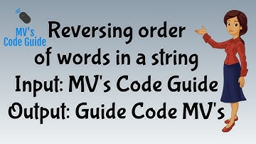 2.  Reversing order of words in a string