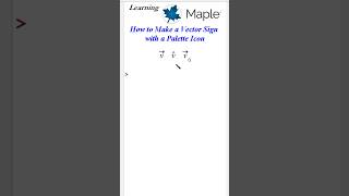How to Make a Vector Sign with an Icon in #Maple #LearningMaple
