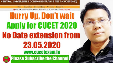 CUCET 2020 Last Date of Online Application Not Extended, Apply today