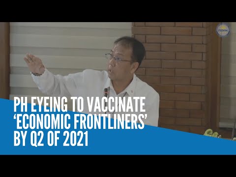 PH eyeing to vaccinate ‘economic frontliners’ by Q2 of 2021