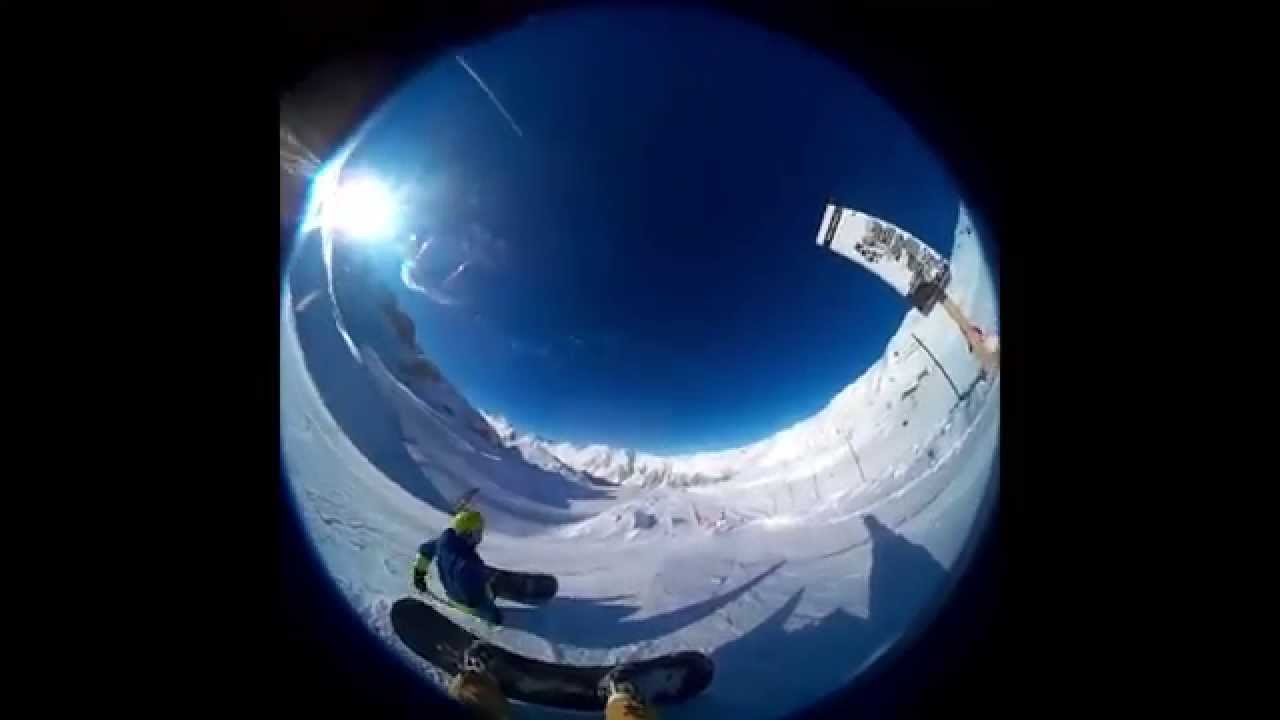 Snowboarding in Ischgl Kodak SP360 FishEye Full View YouTube