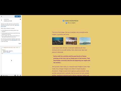 Using WordPress - Customizer - Additional CSS