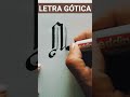 💥LETRA GÓTICA &quot;M&quot; GoticFont -How to write hand gotic letter #ShortCaligrafiaFacil  #Short