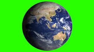 Green screen animated rotating earth