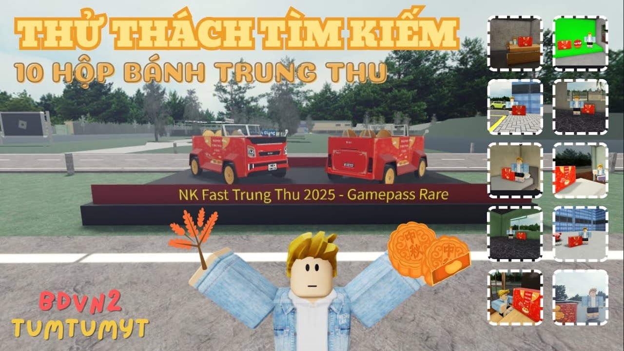 CÙNG TUMTUM ĐI TÌM 10 HỘP BÁNH TRUNG THU MỚI TRONG BDVN2 ROBLOX