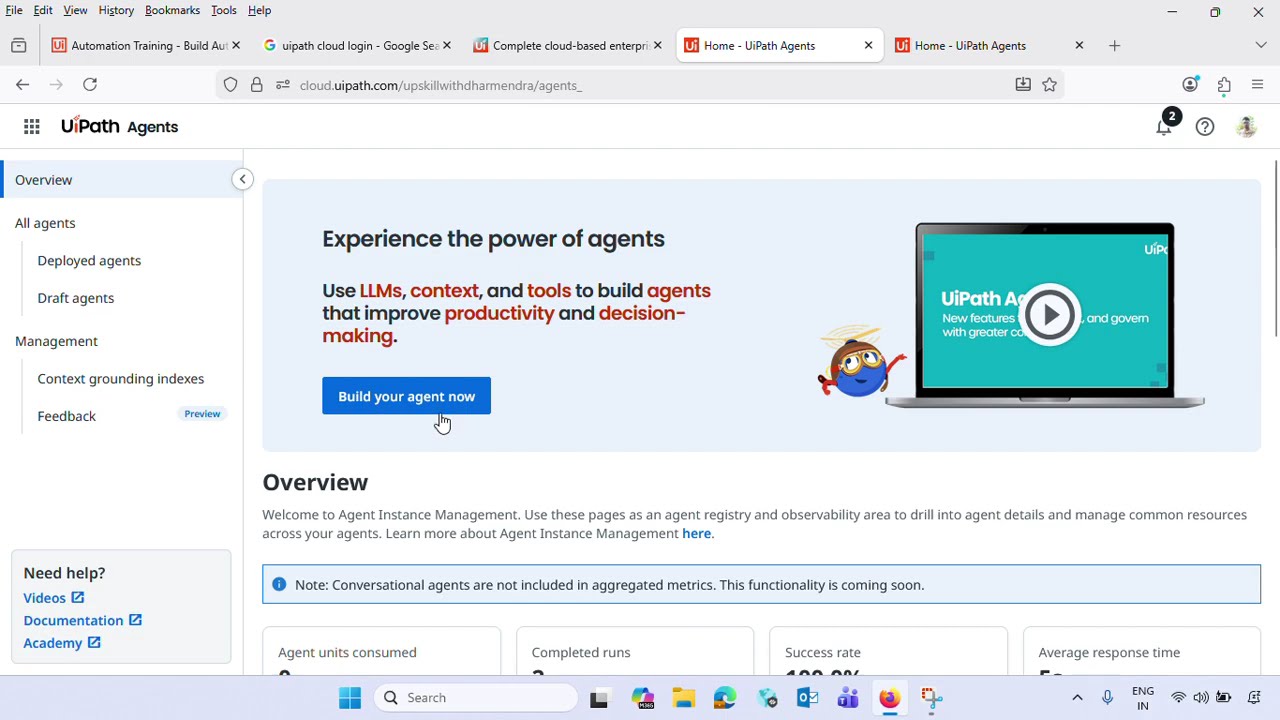 UiPath Agentic Automation - Build Agent #1
