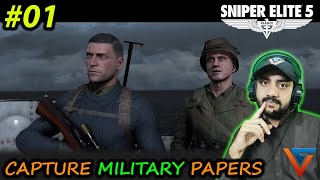 SNIPER ELITE 5 | Secure The Beach & Capture Military Papers | Pc Gameplay Walkthrough Part 1 screenshot 1
