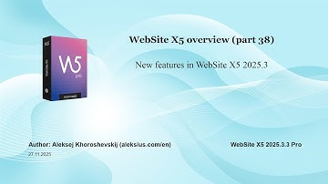 WebSite X5 2025.3 – New features