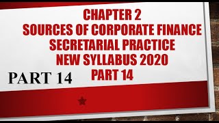 Financial Institution | Chap 2 - Sources of Corporate Finance | SP | New Syllabus | Pat 14 Financial Institution | Chap 2 - Sources of Corporate Finance | SP | New Syllabus | Pat 14