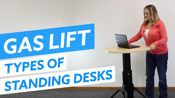 Types of Standing Desks - Gas Lift Adjustable Laptop Desks