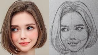 : loomis face drawing tutorial | draw a girl's face from front #tutorial #artwork #drawing