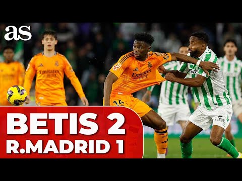 RESUMEN Y GOLES BETIS 2 - REAL MADRID 1 | EL MADRID se complica LALIGA ...
