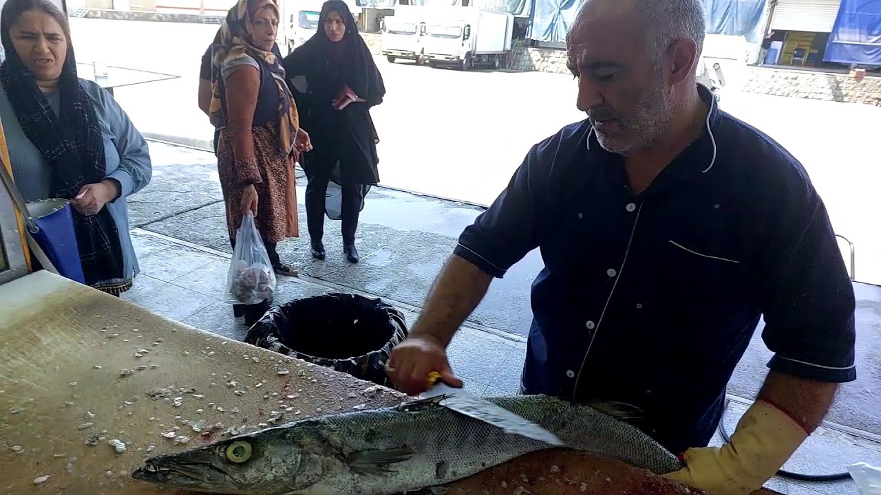 Fastest Barracuda Fish Cutting | Cutting By Expert And Waste Nothing