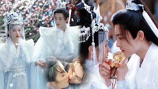 Yanhui in the wedding dress is so beautiful,charmed Tianyao, he can't help kissing her