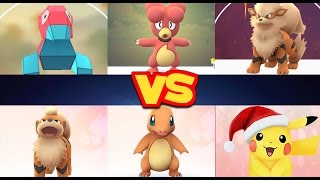 POKÉMON GO GYMS  Magby vs Charmander, Growlithe & Clefairy