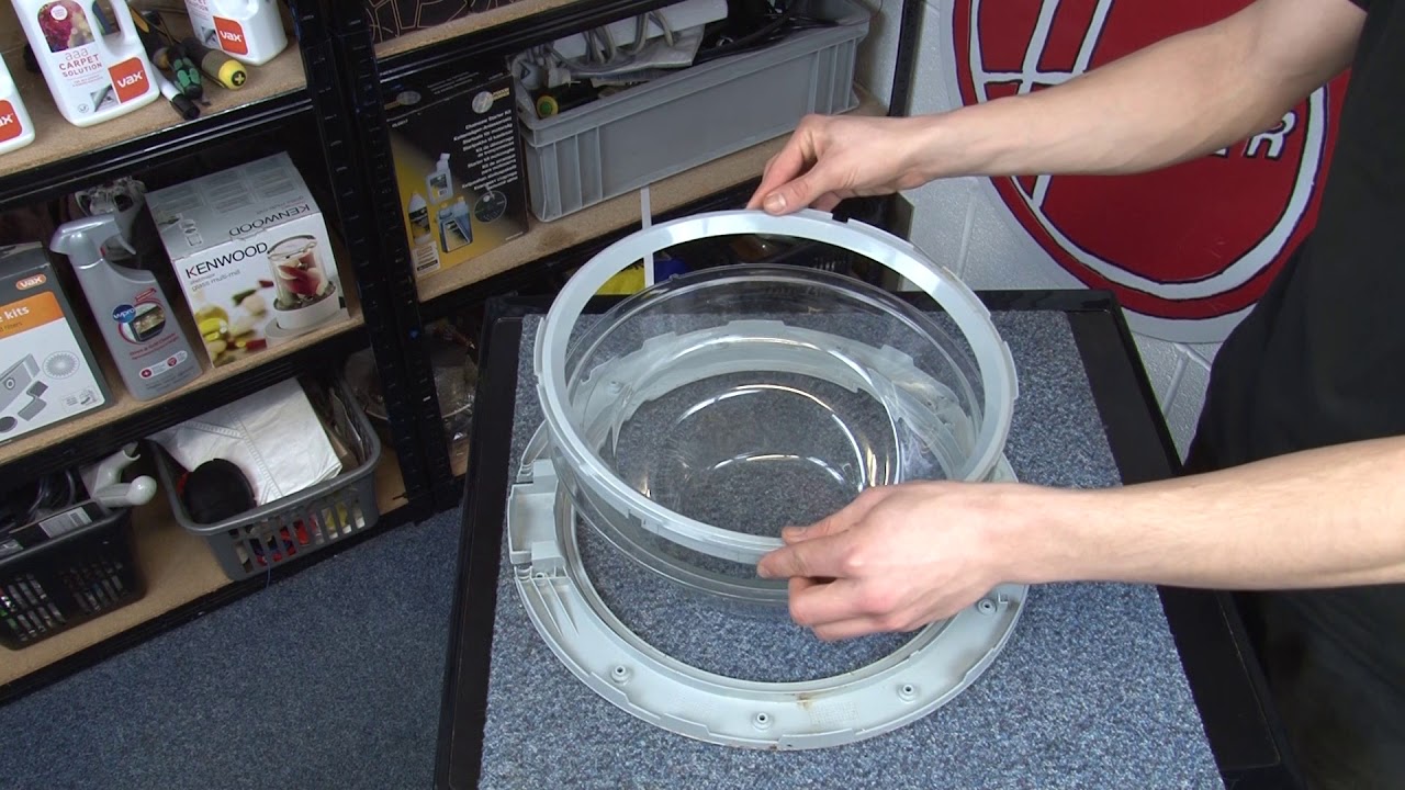 Cómo cambiar el cristal de la puerta de una lavadora Bosch - YouTube