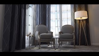 Interior - Room Modeling Tutorial in 3ds max 04#
