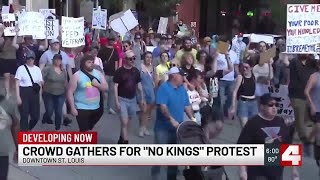 Thousands march in ‘No Kings’ protest in downtown St. Louis