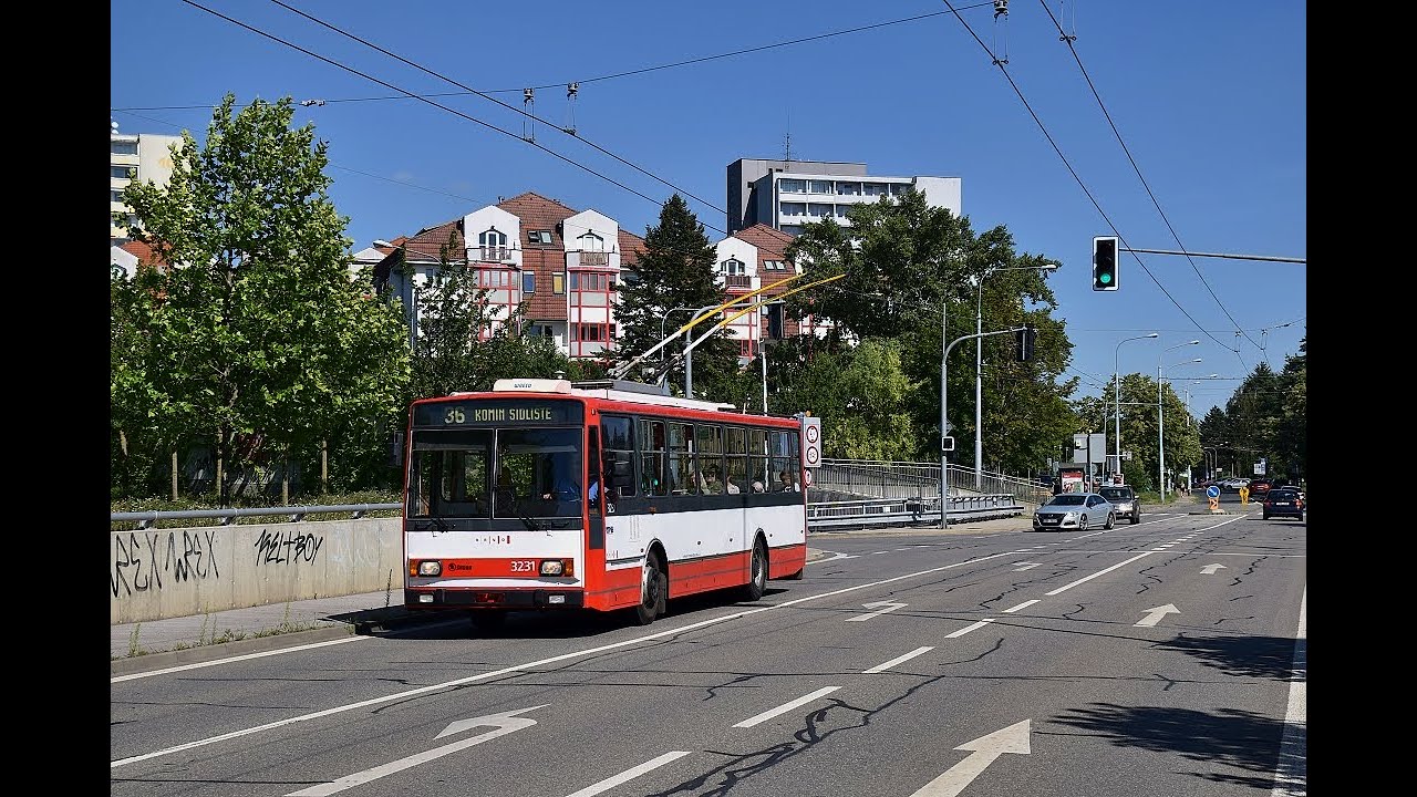 [BRNO - Škoda 14Tr08/6 ev.č. 3231] Linka 34 Česká - Vychodilova (cabview)