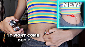 CHANGING MY BELLY RING FOR THE FIRST TIME 🥳